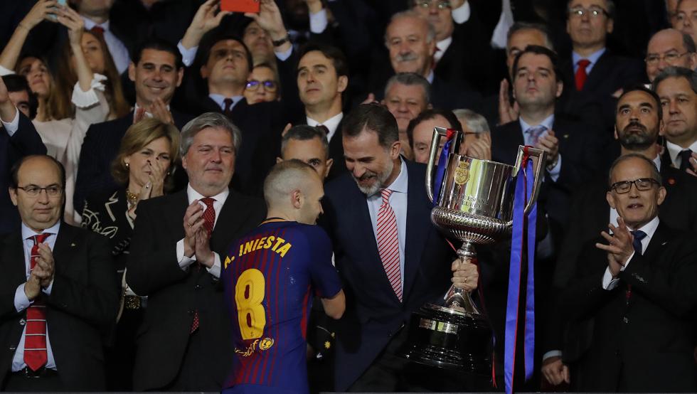 Награждение и празднование победителей Кубка Испании сезона 2017/2018